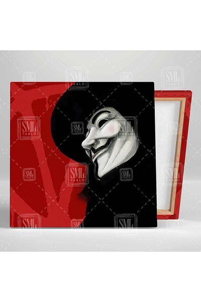 SML TABLO V For Vendetta Ταινία Μάσκα Ιδέες Οι επιτραπέζιοι τετράγωνοι καμβάς δεν ζητούν τον κύριο
