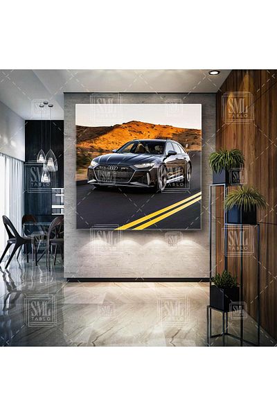 SML TABLO Audi Rs6 Sport Car Square Canvas Print rapid pe drum