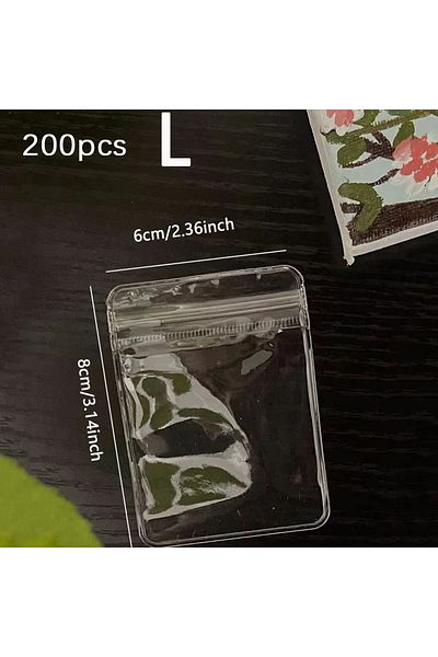 Choice L-200pcs 50pcs, Anti-oxidation Jewelry Bags, Clear Jewelry Zipper Bags, Small Jewelry Organizer, Rin