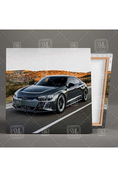 SML TABLO Επιτραπέζιο τετράγωνο καμβά Audi Rs6 Sport Car Highway Speed ​​Passion