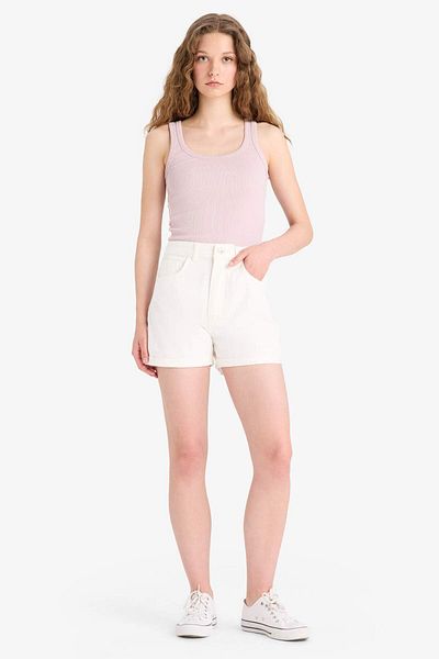 DeFacto Fitted U Neck Ribbed Camisole Tank Top A1665Ax25Sm