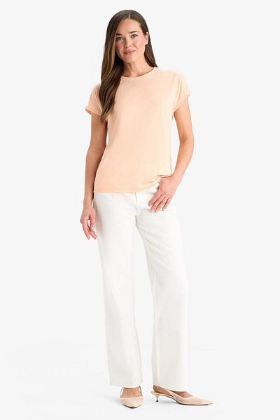 DeFacto Crew Neck Basic Plain Short Sleeve T-Shirt F4830Ax25Sm