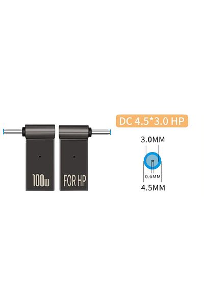 DIXSG 4.5-3.0mm (FOR HP) 100w Usb Type C Fast Charging Adapter Plug Connector Universal Usb C Laptop Char