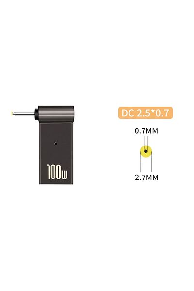 DIXSG 2.5-0.7mm 100w Usb Type C Fast Charging Adapter Plug Connector Universal Usb C Laptop Charger Conve