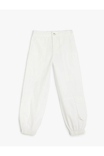 Koton Cotton Basic Jogger Pants with Relaxed Fit Pocket Detail