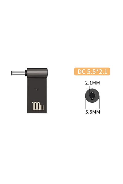 DIXSG 5.5-2.1mm 100w Usb Type C Fast Charging Adapter Plug Connector Universal Usb C Laptop Charger Conve