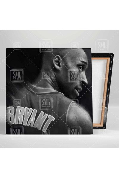 SML TABLO Kobe Bryant Black Mamba Black White Lakers Baschet Nba Pictură pe pânză pătrată
