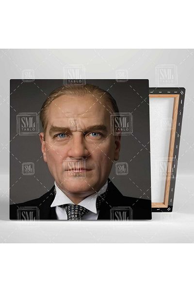 SML TABLO Portretul carismatic al lui Mustafa Kemal Atatürk Pictură pătrată pe pânză
