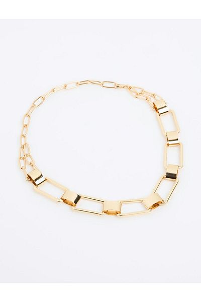 Jimmy Key Gold Color Figured Double Necklace