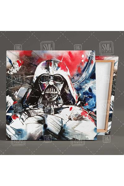SML TABLO Star Wars Darth Vader Ακουαρέλα Τετράγωνη ζωγραφική σε καμβά
