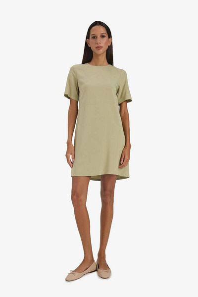 DeFacto Neue Saison Basic Mini-Kleid mit Rundhalsausschnitt und kurzen Ärmeln