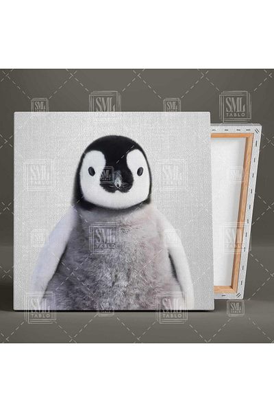 SML TABLO Cute Penguin Rabbit and Koala Παιδικό Δωμάτιο Τριπλό Σετ Τριπλό Σετ ζωγραφικής σε καμβά