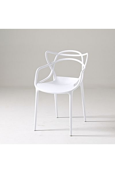 MAPLE HOME DECORATION Maple Home Dining Chairs Plastic Stacking Modern Indoor Outdoor Molded Kitchen Dining Room Chair