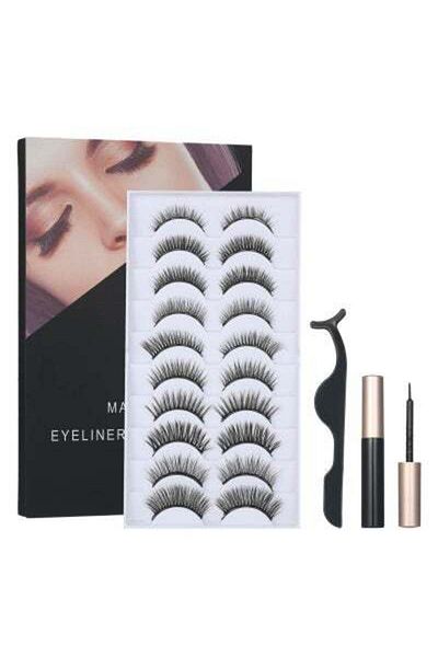 HALAMODO Magnetic False Eyelashes Set Black