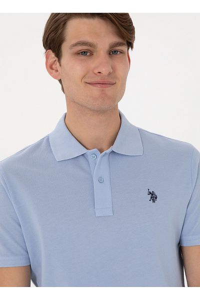U.S. Polo Assn. Πόλο Ασν. Ανδρικό μπλουζάκι πόλο γαλάζιο GTP04