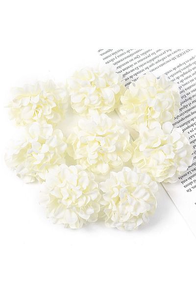Choice 10pcs Milky White 10Pcs Artificial Flowers Silk Hydrangea Fake Flower Head For Wedding Decoration Pa