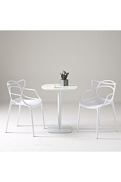 MAPLE HOME DECORATION Maple Home Dining Chairs Plastic Stacking Modern Indoor Outdoor Molded Kitchen Dining Room Chair
