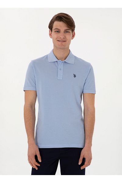 U.S. Polo Assn. Πόλο Ασν. Ανδρικό μπλουζάκι πόλο γαλάζιο GTP04