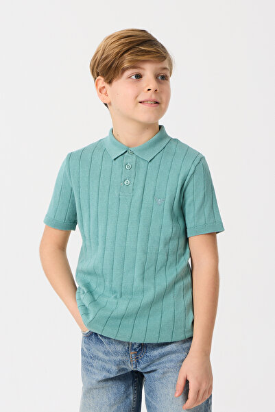 Nisrakids Erkek Çocuk Tshirt - Triko Polo Yaka Çocuk T-Shirt - Çocuk Tişört