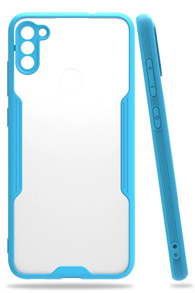 NewFace حافظة سامسونج جالاكسي A11 من السيليكون البلاتيني - أزرق SPTGL