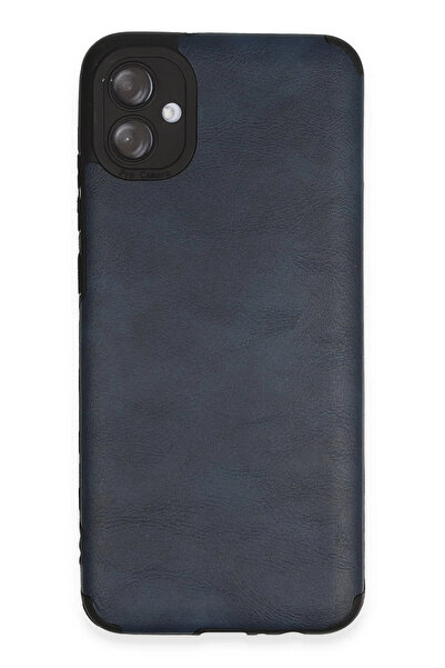 NewFace حافظة سامسونج جالاكسي A04E حلقة جلدية سيليكون - أزرق داكن SPTGL