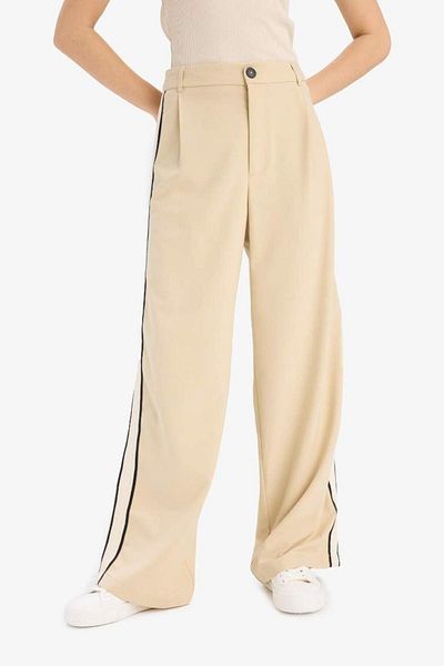 DeFacto New Season Wide Leg Fabric Palazzo Trousers Zippered Regular Waist Standard Size Wide Loose
