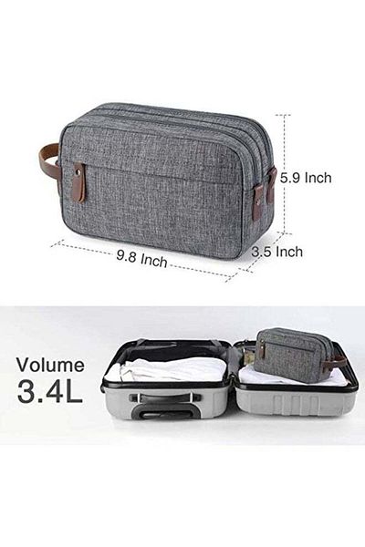 COOYA Toiletry Bag, Canvas Travel Dopp Kit, Hygiene Bag Toiletries Organizer, Travel Accessories Bag