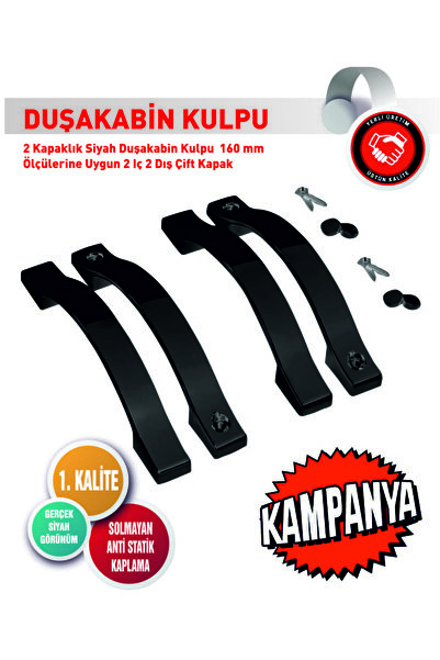 icereklam Duşakabin Kulp Duşakabin Cam Kulbu Duşakabin Kolu Ay Kulp Siyah