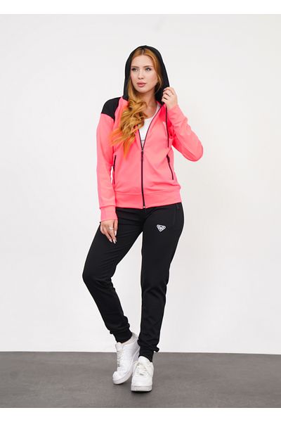 LF LAST FASHION Σετ γυναικεία αθλητική φόρμα με κουκούλα Neon Pink