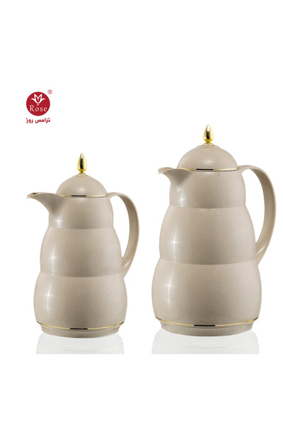 Rose Rs-2222- طقم ترمس شاي وقهوة مكون من 2 ترمس روز سعة 1 لتر قهوة و1.3 لتر شاي