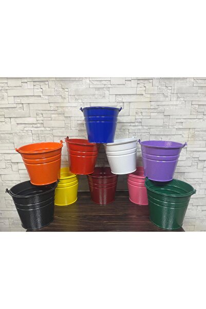 ÖZHEMMEKLER 5 Adet Saplı Mini Bordo Renk Kova (18x13x15)