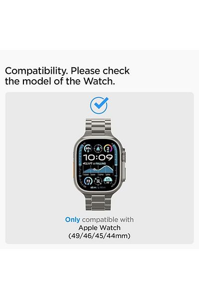 Spigen Modern Fit Premium Real Titanium Band for Apple Watch Ultra Strap - Natural Titanium
