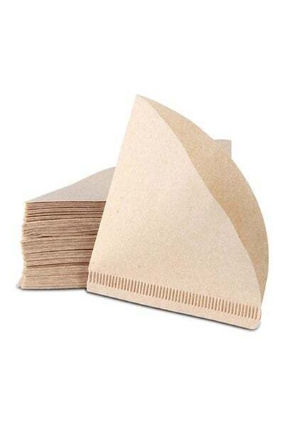 HALAMODO 40-Piece American Coffee Drip Filter Paper Brown 8.5x5cm