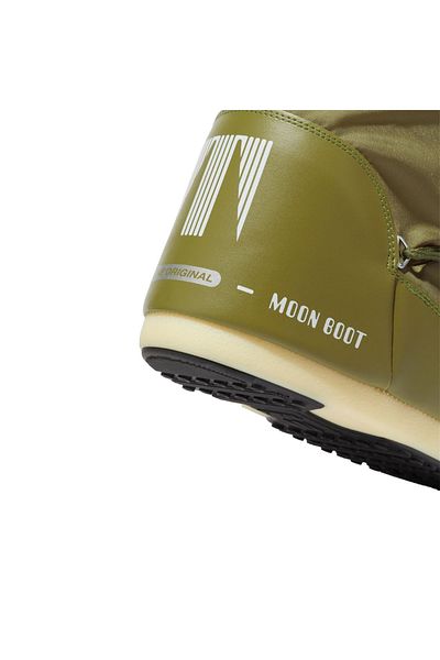 MOON BOOT أحذية الثلج النسائية أيقونة نايلون كاكي طاردة للماء
