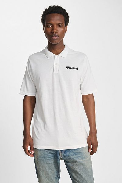 hummel Mover Cotton Short Sleeve Polo Neck T-Shirt