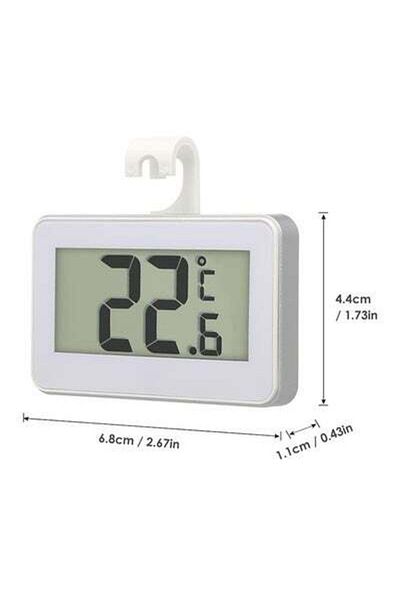 HALAMODO Digital LCD Refrigerator Thermometer With Adjustable Stand D0016 White