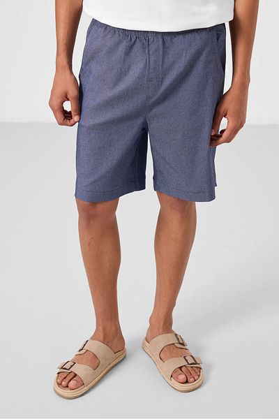 TOMMY LIFE Ανδρικό σορτς Chino τζιν Navy Blue Standard Fit υφαντό ελαφρώς ελαστικό - 81293