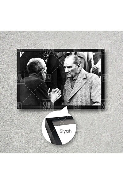 SML TABLO Halkı Dinleyen Mustafa Kemal Atatürk Çiftçi Köylü Milletin Efendisi...