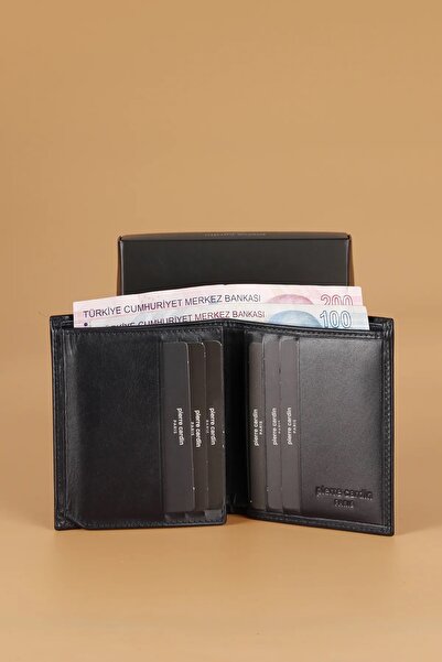 Pierre Cardin -Set 2- % 100 Hakiki Deri Özel Hediye Kutulu Damat Kemer Cüzdan Çeyiz Seti LACİVERT