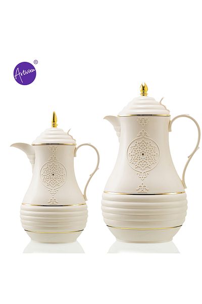 ARTIVIRA Sc57-Tea and coffee thermos set consisting of 2 thermoses, one for 1 liter of coffee and one for 1.5 liters of white tea
