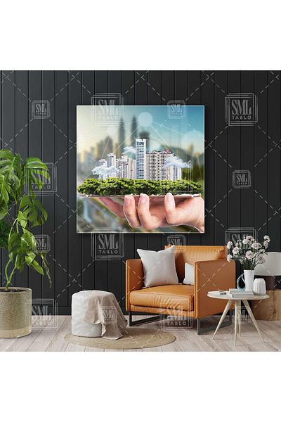 SML TABLO Cityscape Urban Planning Εξωλέμβια Γραφείο Ακινήτων Πλατεία Καμβάς