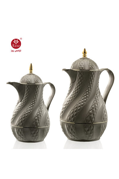 Rose Rs-2424- Tea and coffee thermos set consisting of 2 rose thermoses, 1 liter coffee and 1.3 liter tea