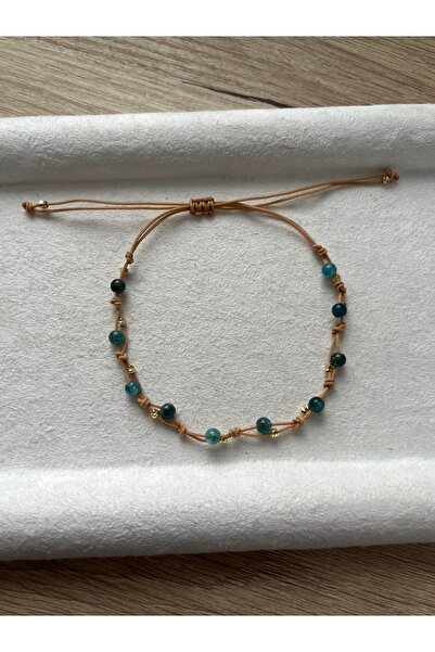 Pel Design Minimal Apatit Taşı İp Bileklik & Halhal