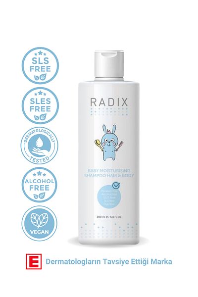 Radix Moisturizing Baby and Kids Shampoo Hair and Body - Baby Moisturizing Shampoo Hair&body 200 ml