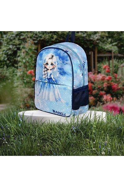 Waddell Rucsac cu licență Ice Girl Elsa pentru fete preșcolare, grădiniță, creșă 25508