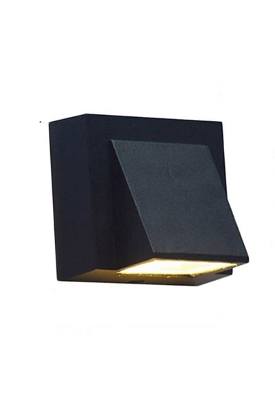 Depox Lampă de perete LED pentru exterior, 5W, neagră, 3000K