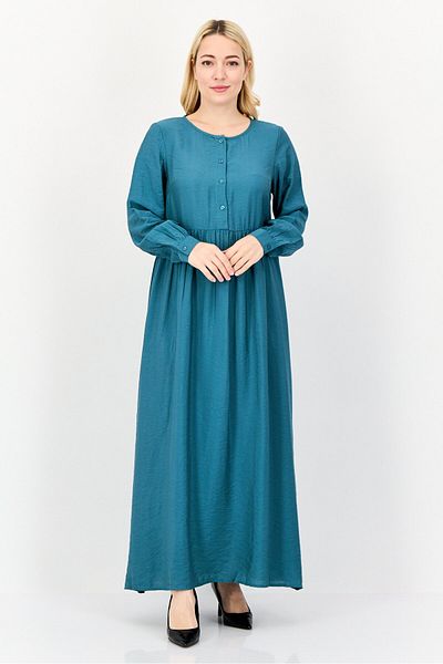 Bebe Women Plain Maxi Dress, Green