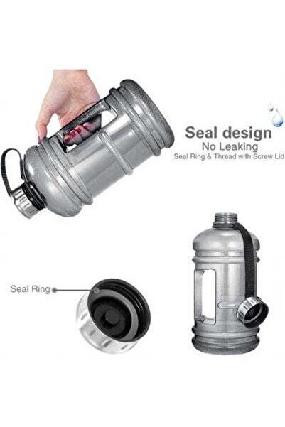 HALAMODO Outdoor Sports Water Bottle Black 2.2L