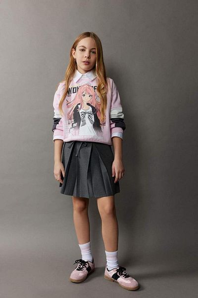 DeFacto New Season Girl's Pleated Skirt