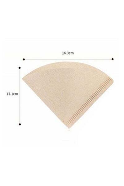 HALAMODO 100-Piece Coffee Paper Filter Beige 5 x 8 x 17 centimeter Beige 5 x 8 x 17cm